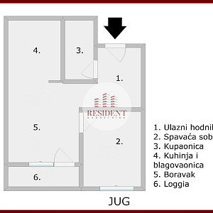 ŠPANSKO Moderan 2soban stan, 4. kat, odlična lokacija, loggia
