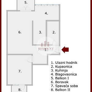 KNEŽIJA Prostran 2soban stan 56 m2, 2. kat, odlična lokacija, 2x balkona, spremište, BEZ PROVIZIJE