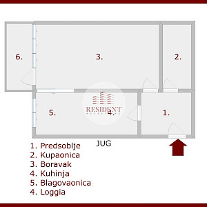 SREDNJACI Functional 1 bedroom apartment 42 m2, 4th floor, loggia, storage room, NO COMMISSION