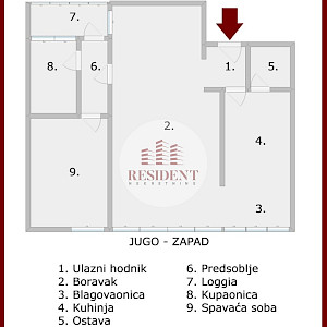 ŠPANSKO Renoviran 2soban stan 65 m2, 2. kat, top lokacija, loggia, spremište, BEZ PROVIZIJE