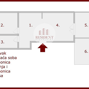 RENT - GAJEVO Modern 2-room apartment (39 m²) + parking + terrace and garden, ground floor, quiet setting, new build.